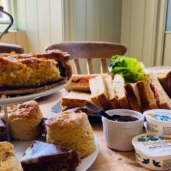 Afternoon Tea laid out in the Tearoom