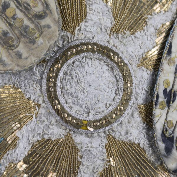 Close up details of the Carnival Costume at Paxton House