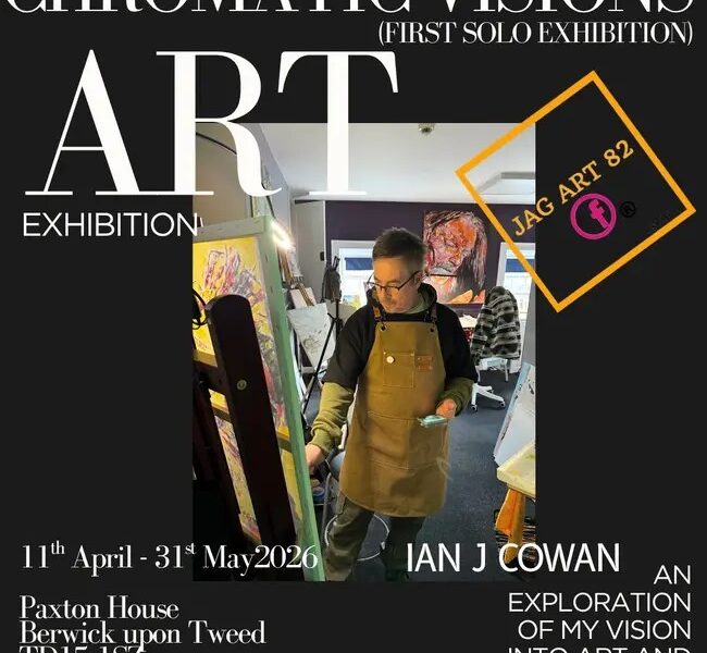Ian J Cowan creating a piece of art